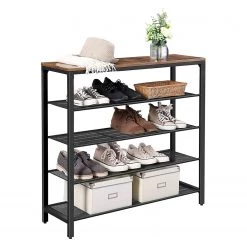Red Living Étagère à chaussures Bettyhill II - Marron / Noir - Largeur : 100 cm 7 Red Living Étagère à chaussures Bettyhill II - Marron / Noir - Largeur : 100 cm -Vestiaires Soldes 1000226135 200921 14260500298 DETAILS P000000001000226135