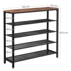 Red Living Étagère à chaussures Bettyhill II - Marron / Noir - Largeur : 100 cm 9 Red Living Étagère à chaussures Bettyhill II - Marron / Noir - Largeur : 100 cm -Vestiaires Soldes 1000226135 200921 14260600300 SKETCH DETAILS P000000001000226135 sketch