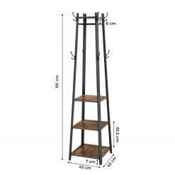 Red Living Porte-manteaux Jovy II - Métal - Marron / Noir -Vestiaires Soldes 1000226147 200921 14270900372 SKETCH DETAILS P000000001000226147 sketch