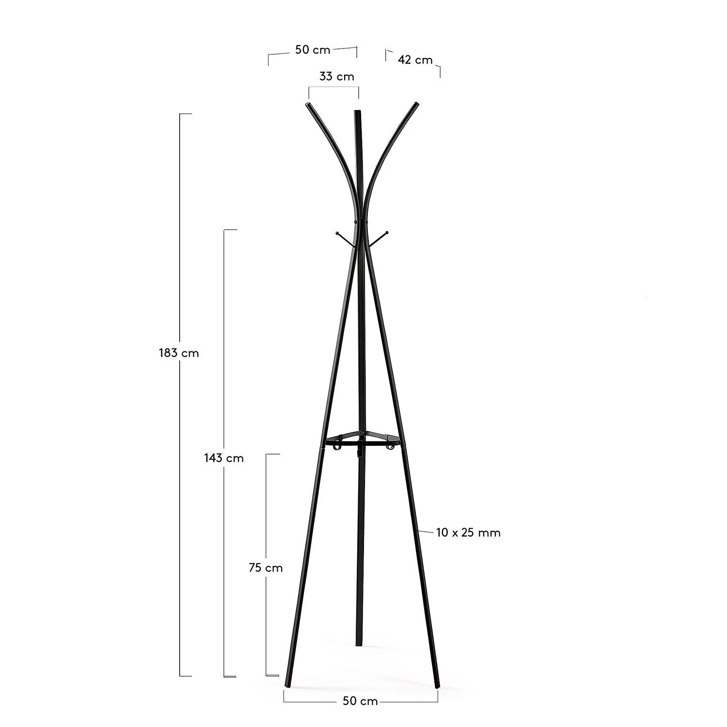 Red Living Porte-manteau Eastown - Métal - Noir 4 Red Living Porte-manteau Eastown - Métal - Noir – Image 4