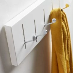 Loftscape Porte-manteau mural Horsley - Métal - Blanc / Chrome -Vestiaires Soldes 1000226414 200928 15145600015 DETAILS P000000001000226414