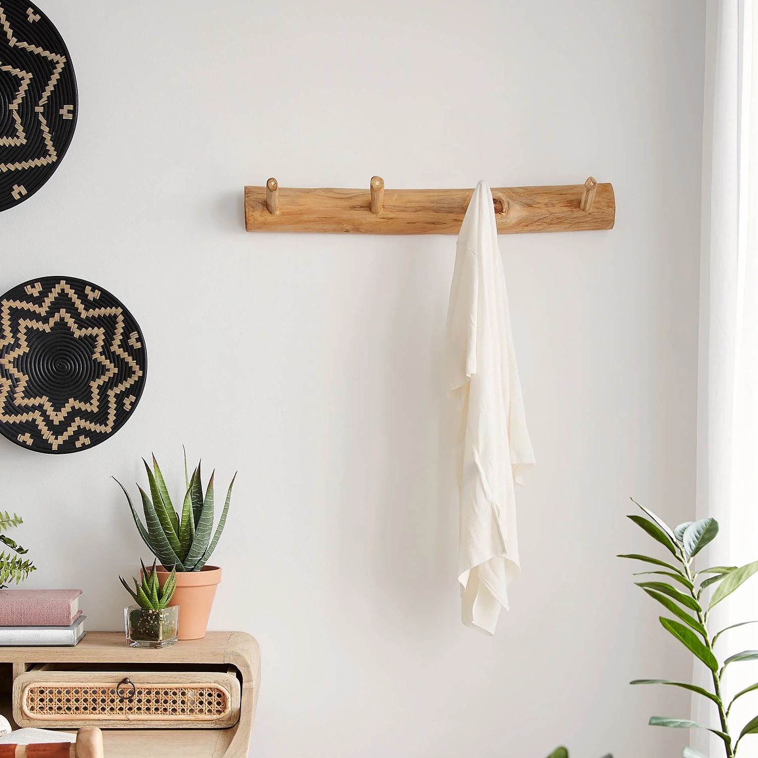 Naturoo Porte-manteau mural Dutchtown - Teck massif 2 Naturoo Porte-manteau mural Dutchtown - Teck massif – Image 2