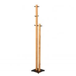 Naturoo Porte-manteau Rubelles - Chêne sauvage massif / Métal - Chêne sauvage / Noir