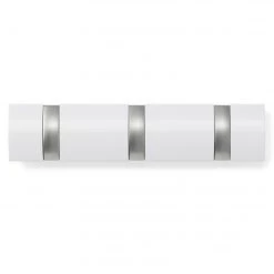 Umbra Porte-manteau mural Flip - Peuplier massif / Métal - Blanc - Largeur : 31 cm -Vestiaires Soldes 1000235447 201214 15131000007 DETAILS P000000001000235447