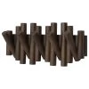 Umbra Porte-manteau mural Picket - Pin massif - Placage noyer véritable