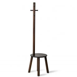 Umbra Porte-manteau Pillar - Hévéa massif - Placage noyer véritable -Vestiaires Soldes 1000235487 201214 15131600335 DETAILS P000000001000235487