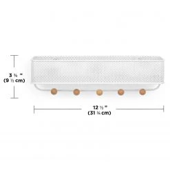 Umbra Porte-manteau mural Estique I - Métal / Hêtre massif - Blanc / Hêtre -Vestiaires Soldes 1000235496 201214 15131800434 SKETCH DETAILS P000000001000235496 sketch