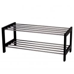 Red Living Étagère à chaussures Caden - Noir / Argenté