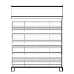 Voss Meuble à chaussures Salea I - Chêne / Blanc -Vestiaires Soldes 1000239446 210127 06174600015 SKETCH DETAILS P000000001000239446 sketch