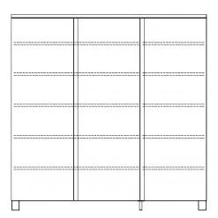 Voss Meuble à chaussures Salea III - Blanc - Largeur : 125 cm -Vestiaires Soldes 1000239473 210127 06175400020 SKETCH DETAILS P000000001000239473 sketch