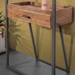 Red Living Vestiaire d’entrée Cuq I - Acacia massif / Métal - Acacia / Anthracite -Vestiaires Soldes 1000240829 210113 13412600166 DETAILS P000000001000240829