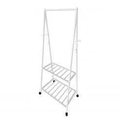 Loftscape Porte-manteau Vadsby - Bambou massif - Blanc