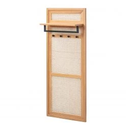 Studio Copenhagen Porte-manteau mural Canee - Cannage / Placage en bois véritable - Naturel / Chêne