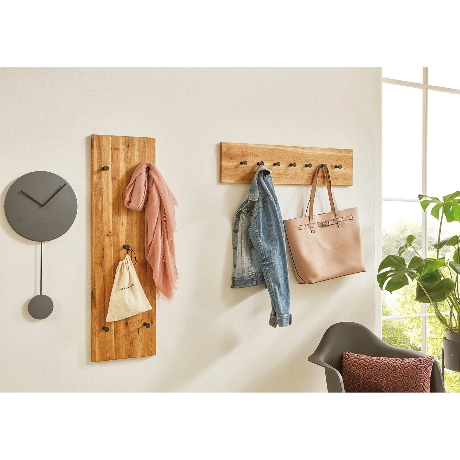 Red Living Porte-manteau mural Oderen I - Bois massif - Marron 3 Red Living Porte-manteau mural Oderen I - Bois massif - Marron – Image 3