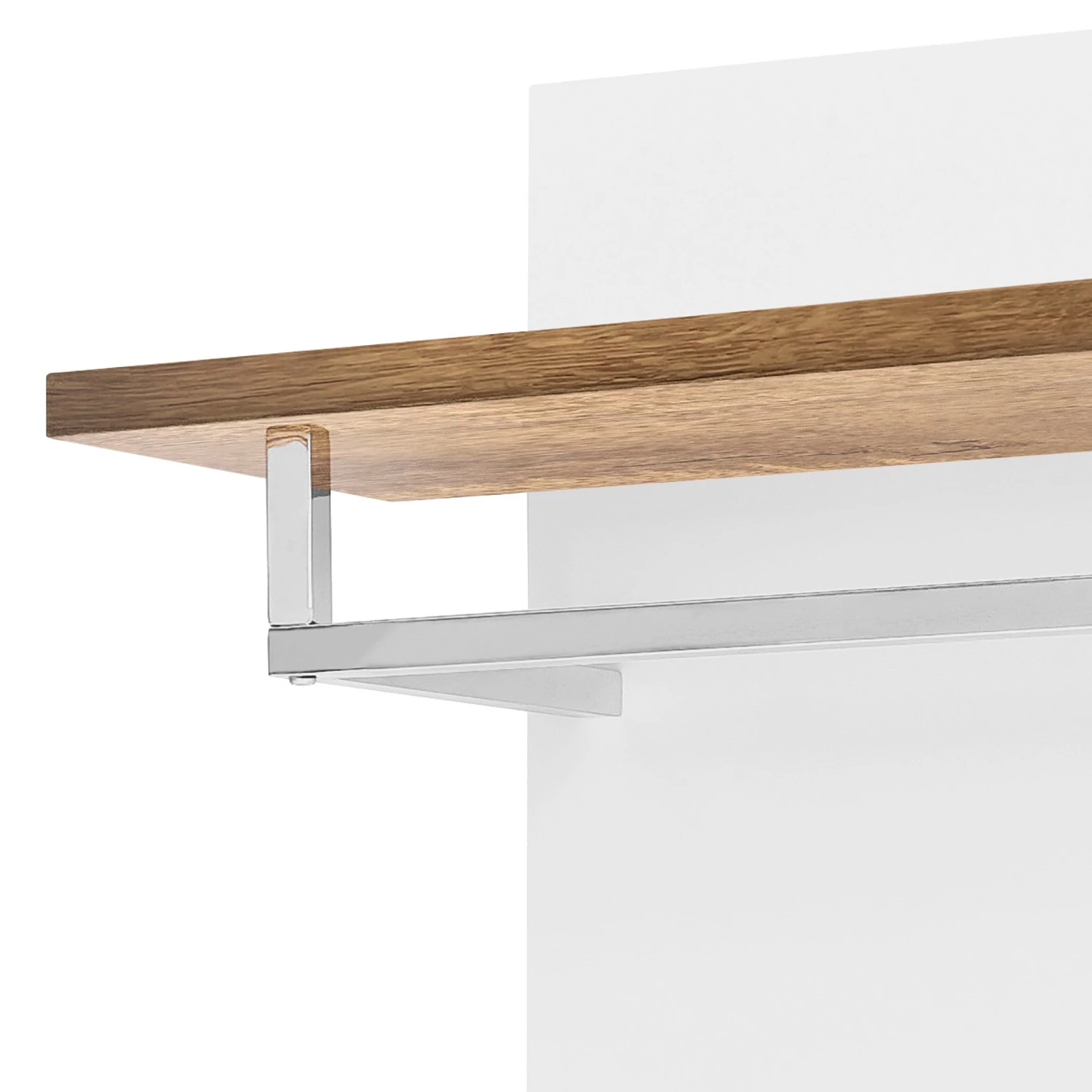 Fredriks Porte-manteau mural Namona - Imitation chêne / Blanc 7 Fredriks Porte-manteau mural Namona - Imitation chêne / Blanc – Image 7