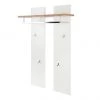 Fredriks Porte-manteau mural Namona - Imitation chêne / Blanc