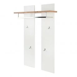 Fredriks Porte-manteau mural Namona - Imitation chêne / Blanc