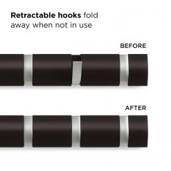 Umbra Porte-manteau mural Flip - Peuplier massif / Métal - Marron foncé - Largeur : 81 cm -Vestiaires Soldes 1000255856 210407 13373600023 DETAILS P000000001000255856