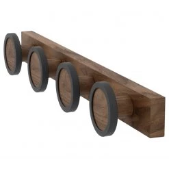 Umbra Porte-manteau Hub - Hévéa massif - Marron foncé -Vestiaires Soldes 1000255866 210407 13395200111 DETAILS P000000001000255866