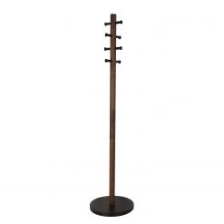 Umbra Porte-manteau Pillar - Partiellement en hévéa massif - Marron / Noir