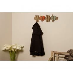 Ridgevalley Porte-manteau mural Engordany - Sapin massif - Marron / Multicolore -Vestiaires Soldes 1000257201 210430 13004700084 MOOD DETAILS P000000001000257201 mood