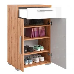 Maja Möbel Meuble à chaussures Vendo I - Blanc brillant / Imitation chêne à nœuds 8 Maja Möbel Meuble à chaussures Vendo I - Blanc brillant / Imitation chêne à nœuds -Vestiaires Soldes 1000257956 210629 06412000030 DETAILS P000000001000257956