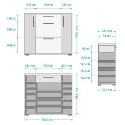 Maja Möbel Meuble à chaussures Vendo II - Blanc brillant / Imitation chêne à nœuds 11 Maja Möbel Meuble à chaussures Vendo II - Blanc brillant / Imitation chêne à nœuds -Vestiaires Soldes 1000257964 210629 06412200068 SKETCH DETAILS P000000001000257964 sketch
