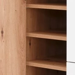 Maja Möbel Meuble à chaussures Vendo III - Blanc brillant / Imitation chêne à nœuds -Vestiaires Soldes 1000257965 210629 06412200074 DETAILS P000000001000257965