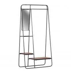 Red Living Porte-manteau Haina - Acacia massif / Métal - Acacia / Anthracite