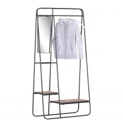 Red Living Porte-manteau Haina - Acacia massif / Métal - Acacia / Anthracite -Vestiaires Soldes 1000259762 210421 08204600014 DETAILS P000000001000259762