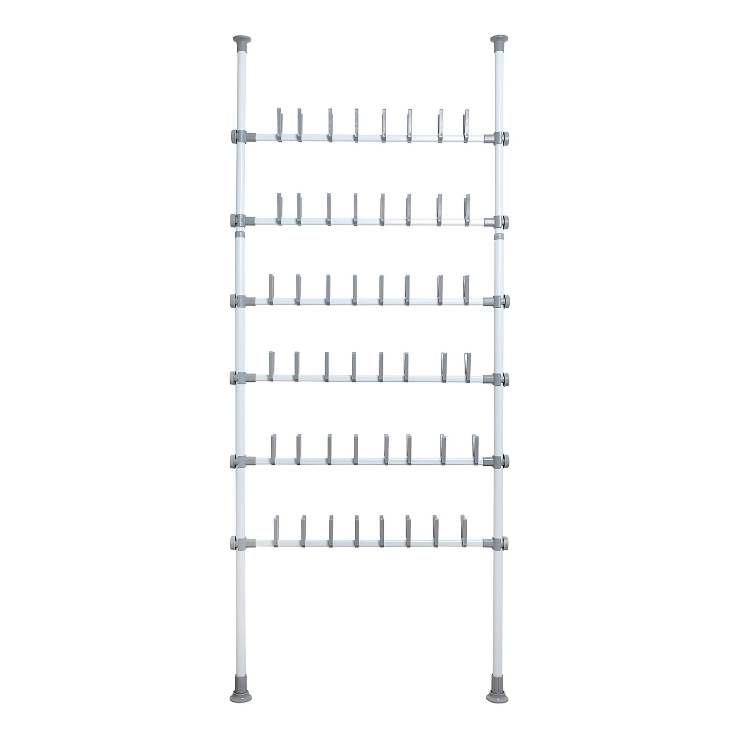 WENKO Porte-chaussures télescopique Herkules - Acier - Gris clair 1 WENKO Porte-chaussures télescopique Herkules - Acier - Gris clair