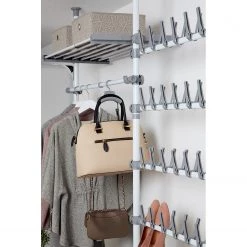 WENKO Porte-chaussures télescopique Herkules - Acier - Gris clair 12 WENKO Porte-chaussures télescopique Herkules - Acier - Gris clair -Vestiaires Soldes 1000260931 210423 13322300061 DETAILS P000000001000260931