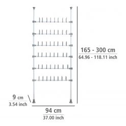 WENKO Porte-chaussures télescopique Herkules - Acier - Gris clair 17 WENKO Porte-chaussures télescopique Herkules - Acier - Gris clair -Vestiaires Soldes 1000260931 210423 13323100066 SKETCH DETAILS P000000001000260931 sketch