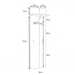 Loftscape Porte-manteau mural Leisi - Imitation bois ancien 7 Loftscape Porte-manteau mural Leisi - Imitation bois ancien -Vestiaires Soldes 1000264574 210505 14340500072 SKETCH DETAILS P000000001000264574 sketch