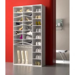 Loftscape Armoire à chaussures Syote - Blanc brillant -Vestiaires Soldes 1000264579 210505 14340800103 MOOD DETAILS P000000001000264579 mood