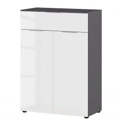 Germania Meuble à chaussures Rimini - Verre - Blanc / Graphite