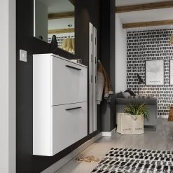 Germania Meuble à chaussures Utah I - Blanc - Largeur : 100 cm -Vestiaires Soldes 1000266170 210521 07053200031 MOOD DETAILS P000000001000266170 mood