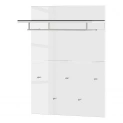 Germania Porte-manteau mural Rimini - Verre - Blanc / Graphite