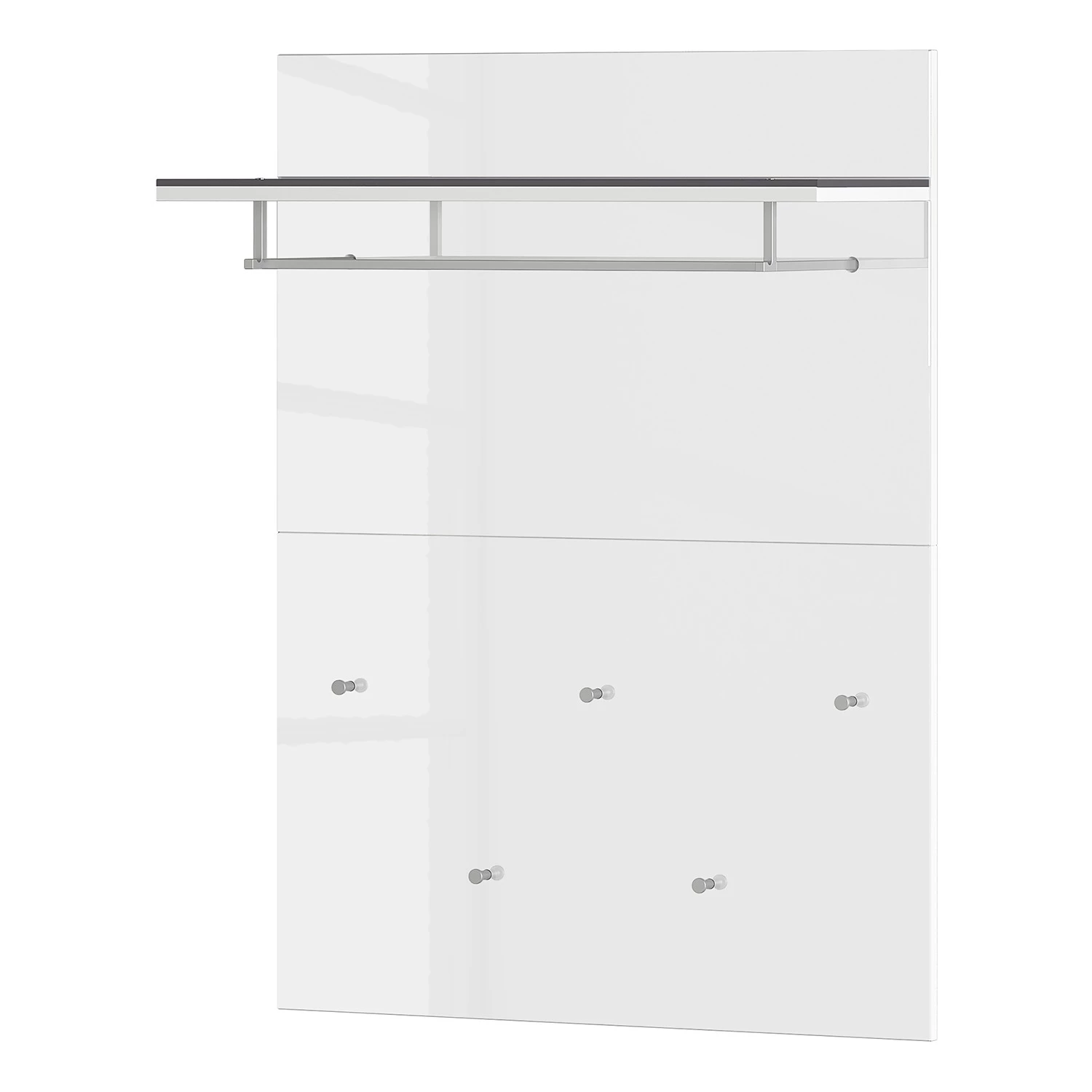 Germania Porte-manteau mural Rimini - Verre - Blanc / Graphite 1 Germania Porte-manteau mural Rimini - Verre - Blanc / Graphite