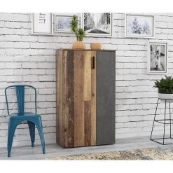 Loftscape Meuble à chaussures Cofresi - Imitation bois ancien / Anthracite 6 Loftscape Meuble à chaussures Cofresi - Imitation bois ancien / Anthracite -Vestiaires Soldes 1000267018 210608 15251300027 MOOD DETAILS P000000001000267018 mood