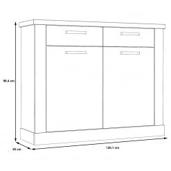 Maison Belfort Meuble à chaussures Morona - Imitation pin blanc -Vestiaires Soldes 1000267035 210608 15260800121 SKETCH DETAILS P000000001000267035 sketch