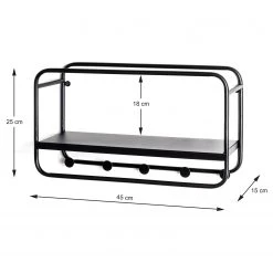 Loftscape Porte-manteau mural Botto - Métal - Noir -Vestiaires Soldes 1000267360 210518 16033100006 SKETCH DETAILS P000000001000267360 sketch
