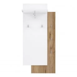 Norrwood Porte-manteau mural Boyd - Blanc / Imitation chêne -Vestiaires Soldes 1000270210 210609 06153700016 DETAILS P000000001000270210