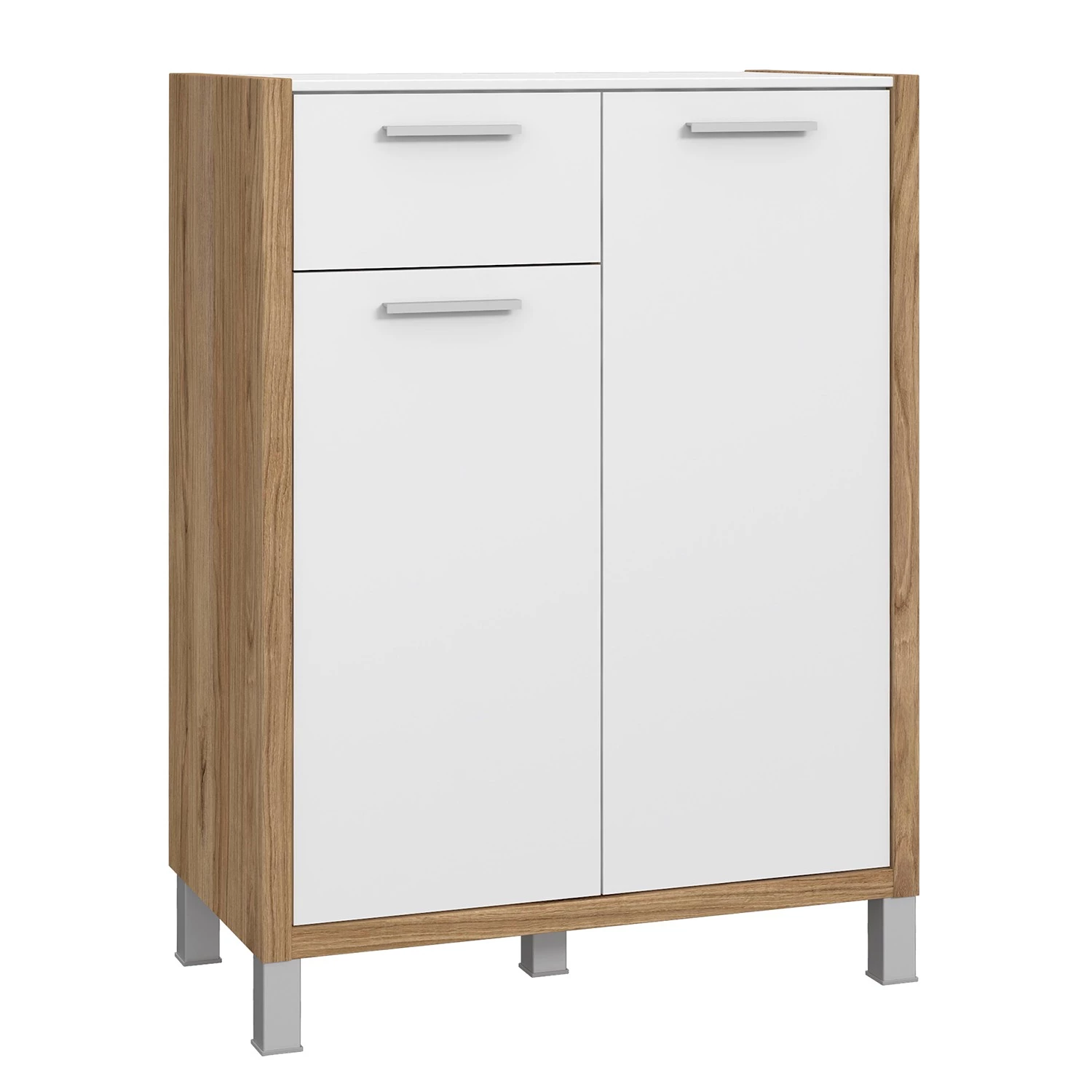 Norrwood Meuble à chaussures Boyd - Blanc / Imitation chêne 1 Norrwood Meuble à chaussures Boyd - Blanc / Imitation chêne