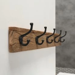 Boltze Porte-manteau Solea - Bois recyclé massif / Métal - Marron / Noir - Largeur : 94 cm -Vestiaires Soldes 1000270816 210709 14012100080 DETAILS P000000001000270816