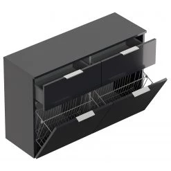 Posseik Meuble à chaussures Asker II - Anthracite brillant -Vestiaires Soldes 1000272564 210614 06035100093 DETAILS P000000001000272564