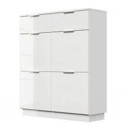 Posseik Meuble à chaussures Asker IV - Blanc brillant