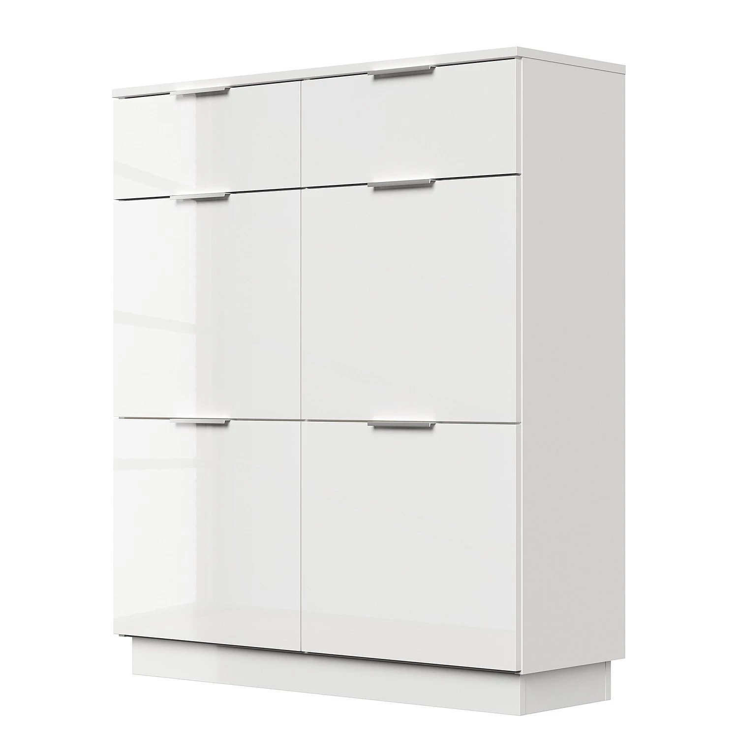 Posseik Meuble à chaussures Asker IV - Blanc brillant 1 Posseik Meuble à chaussures Asker IV - Blanc brillant