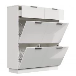 Posseik Meuble à chaussures Asker IV - Blanc brillant 12 Posseik Meuble à chaussures Asker IV - Blanc brillant -Vestiaires Soldes 1000272578 210614 06040700186 DETAILS P000000001000272578