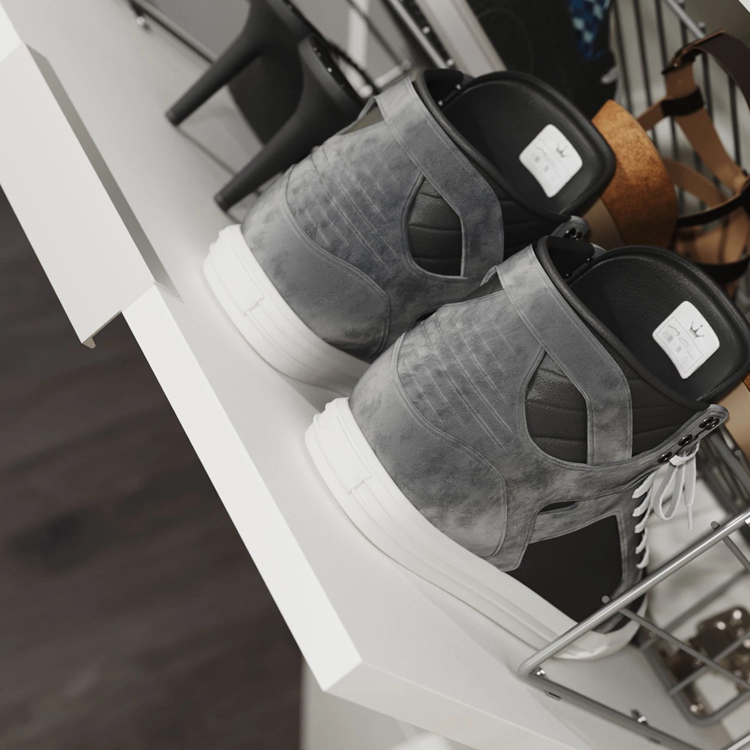 Posseik Meuble à chaussures Asker IV - Blanc brillant 7 Posseik Meuble à chaussures Asker IV - Blanc brillant – Image 7